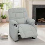 Electric Massage Recliner Armchair With Heat, Reclining Chair | Grey