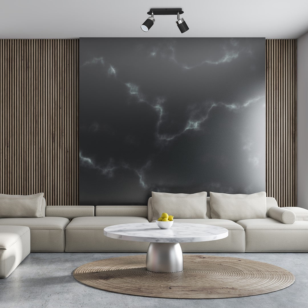 Joker Hand Made Ceiling Lamp In Matt Black With Striking Chrome Detail Featuring 2 Minmalistic Slender Cylinder Shades
