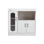 Breeins Wooden Sideboard Storage Cabinet With Microwave Counter Display