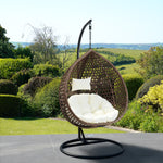 Sunbury Hanging Swing Single Egg Pod Chair | Cream