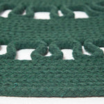 Crochet Braided Round Rug | 90cm | Green