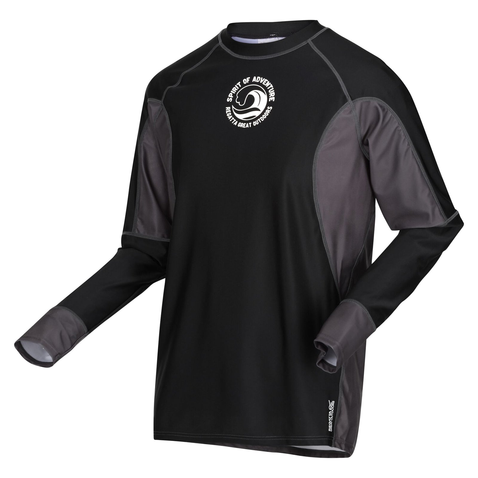 Mens Long-sleeved Rash Guard | Small | Black
