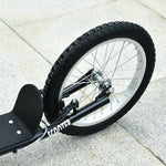 90-96cm Kids Kick Scooter W/ Adjustable Handlebar Inflatable Wheels | Black