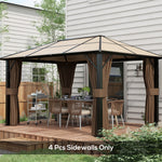 3 X 4(m) Universal Gazebo Replacement Sidewall Set, 4 Panels