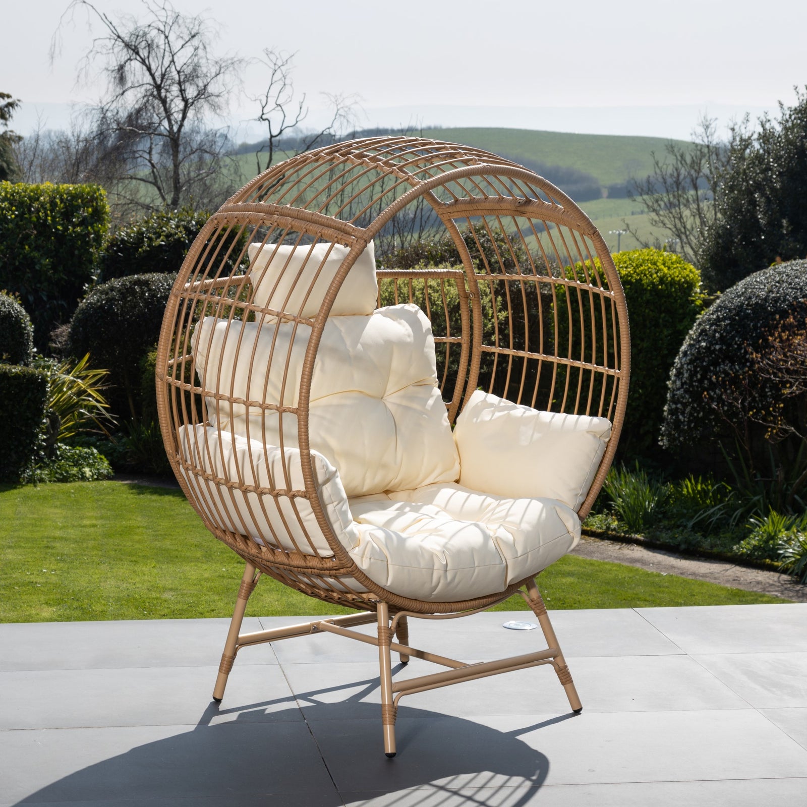 Harmony Round Standing Egg Chair | 1 | Cream