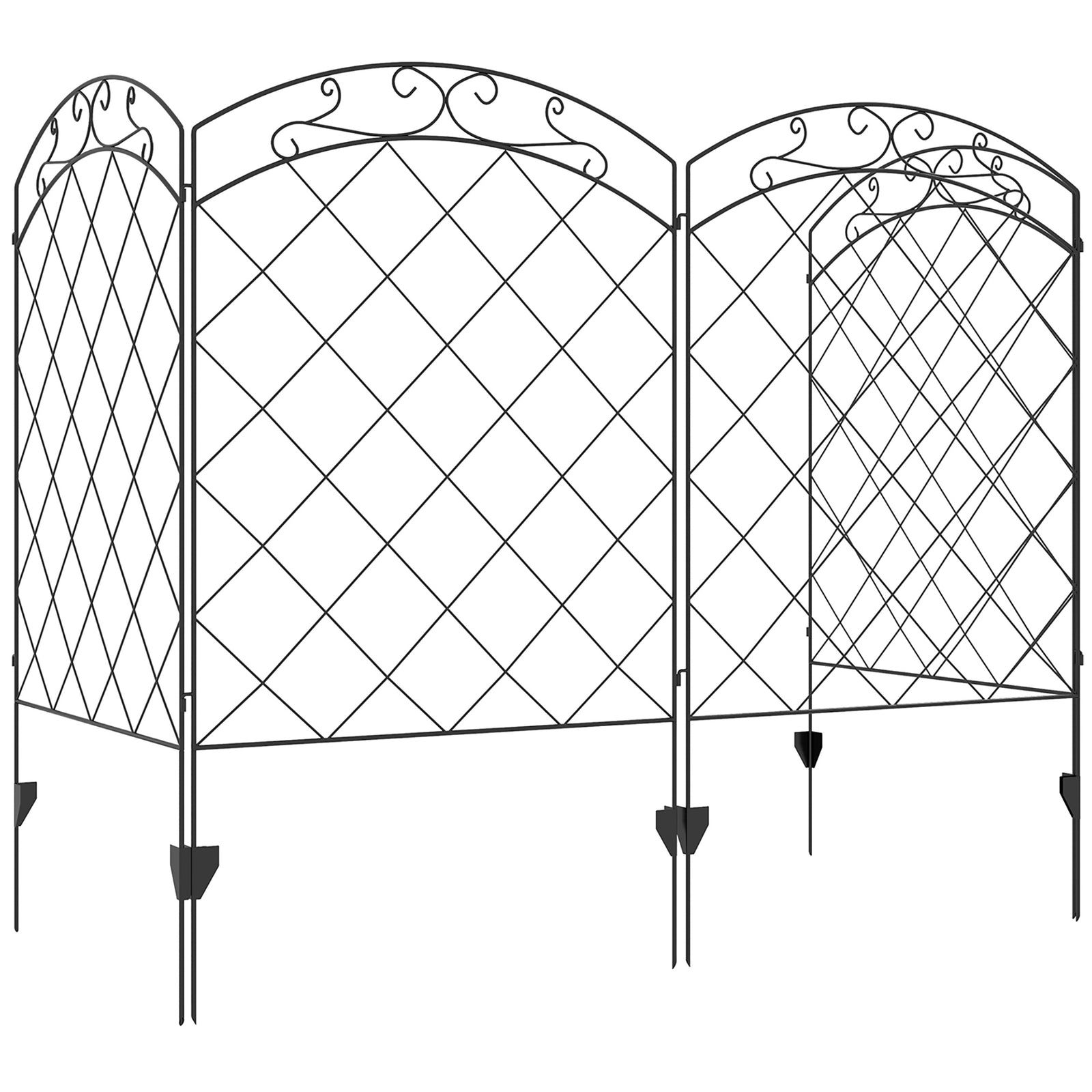 Fencing Panels 43in X 11.4ft Bed Border, Swirls