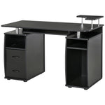 Office Desk With Keyboard Tray, Drawer | Black