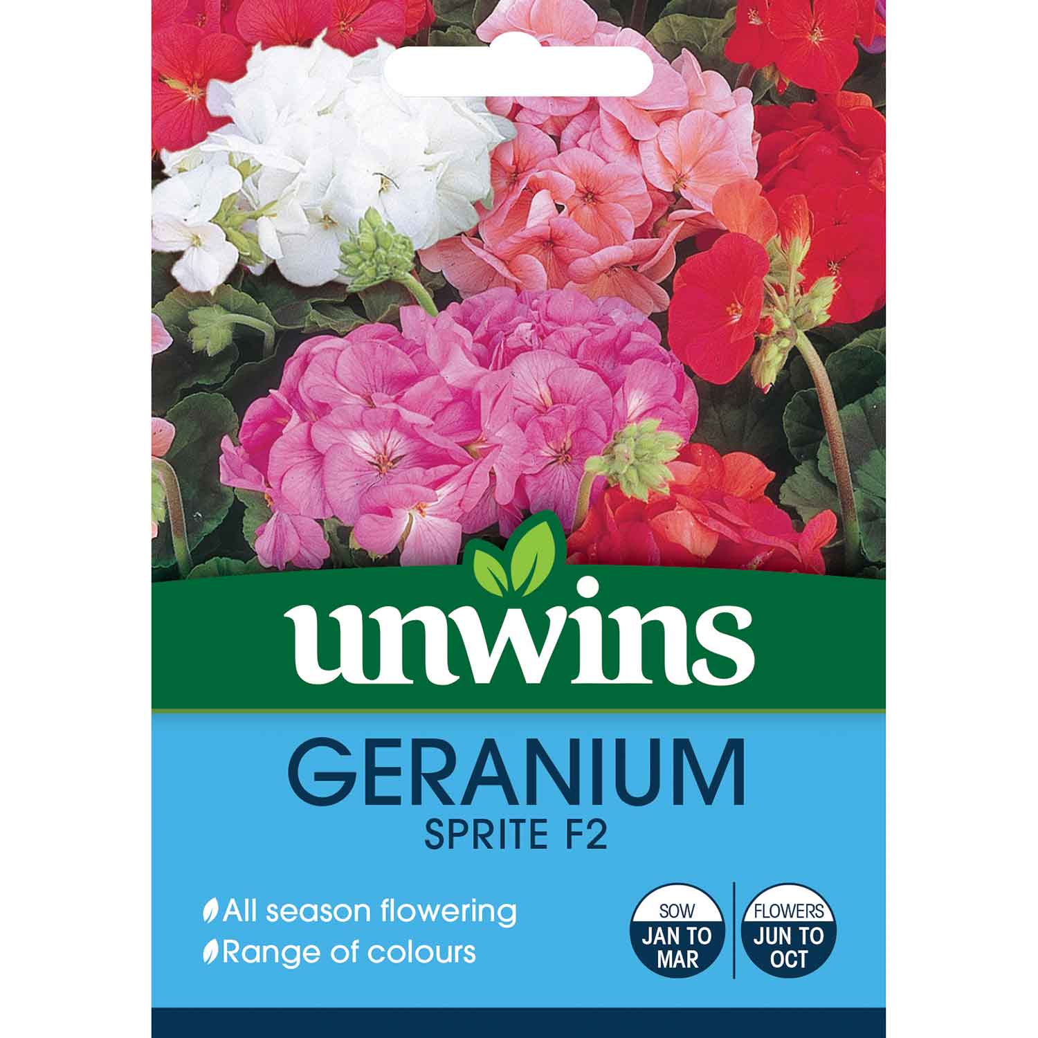 Geranium Sprite F2, Mixed Colours Seeds | 25 Seeds | Multi