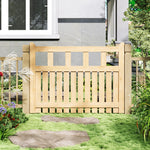 120cm W X90cm H Outdoor Wooden Garden Gate Fence Door | 120cm x 90cm | Natural