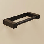 Toilet Roll Holder, Black Matt, Wall-mounted, 7,5 Cm. Collection Metric
