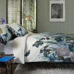 Tivoli Blue Digital Print 100% Cotton Duvet Cover Set | Super King | Blue