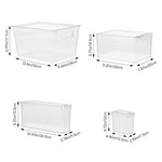 Stackable Clear Fridge Organisers Storage Boxes | Set-of-8