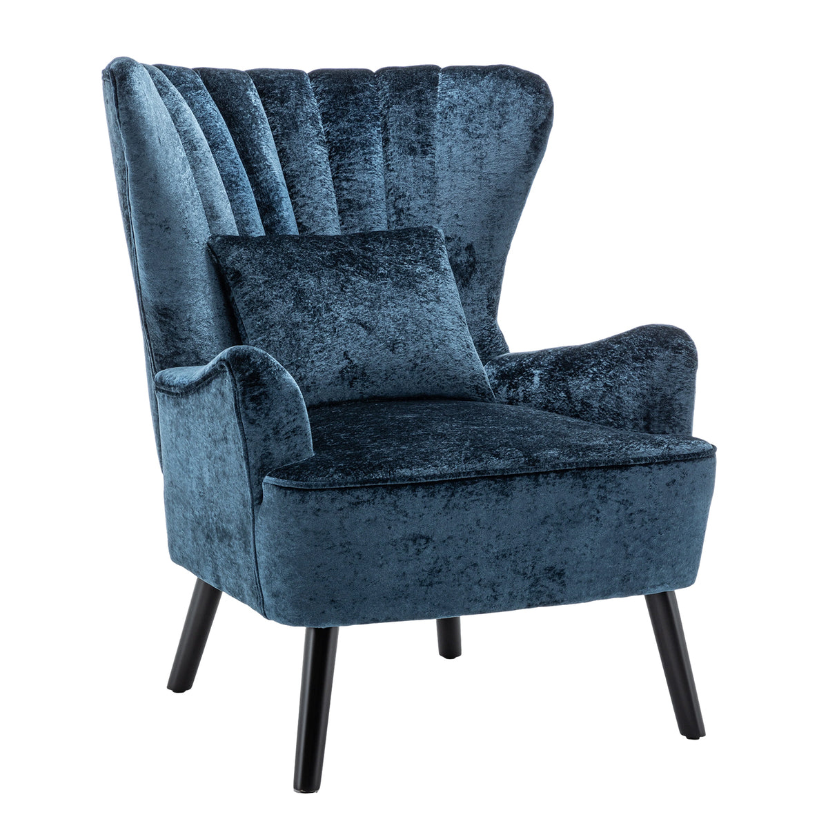 Breeins Upholstered Wingback Single Sofa Accent Chair With Wooden Legs