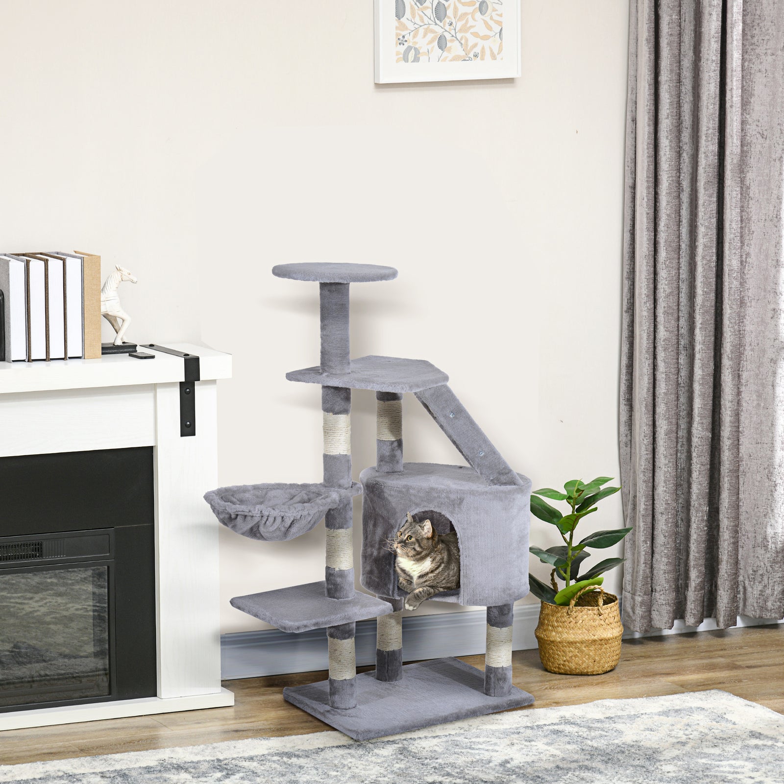Deluxe Cat Tree Climb Post Kitten Scratching Condo Furniture Activity