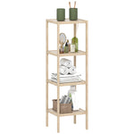 3/4-tier Bathroom Storage Shelving Unit Freestanding Bamboo | Medium | Natural
