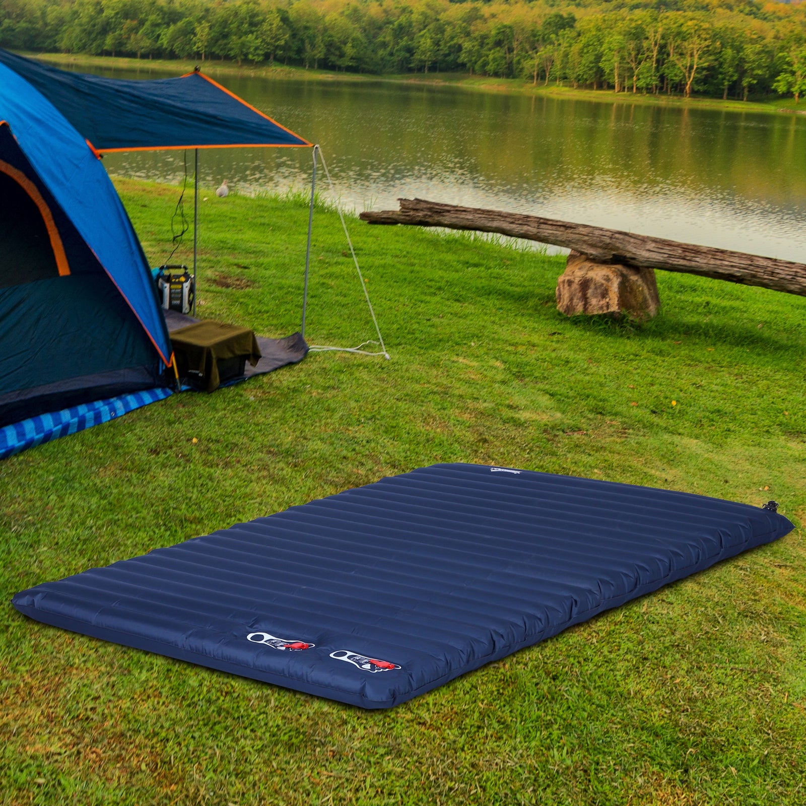 Portable Double Mattress For Camping - Blue | Blue