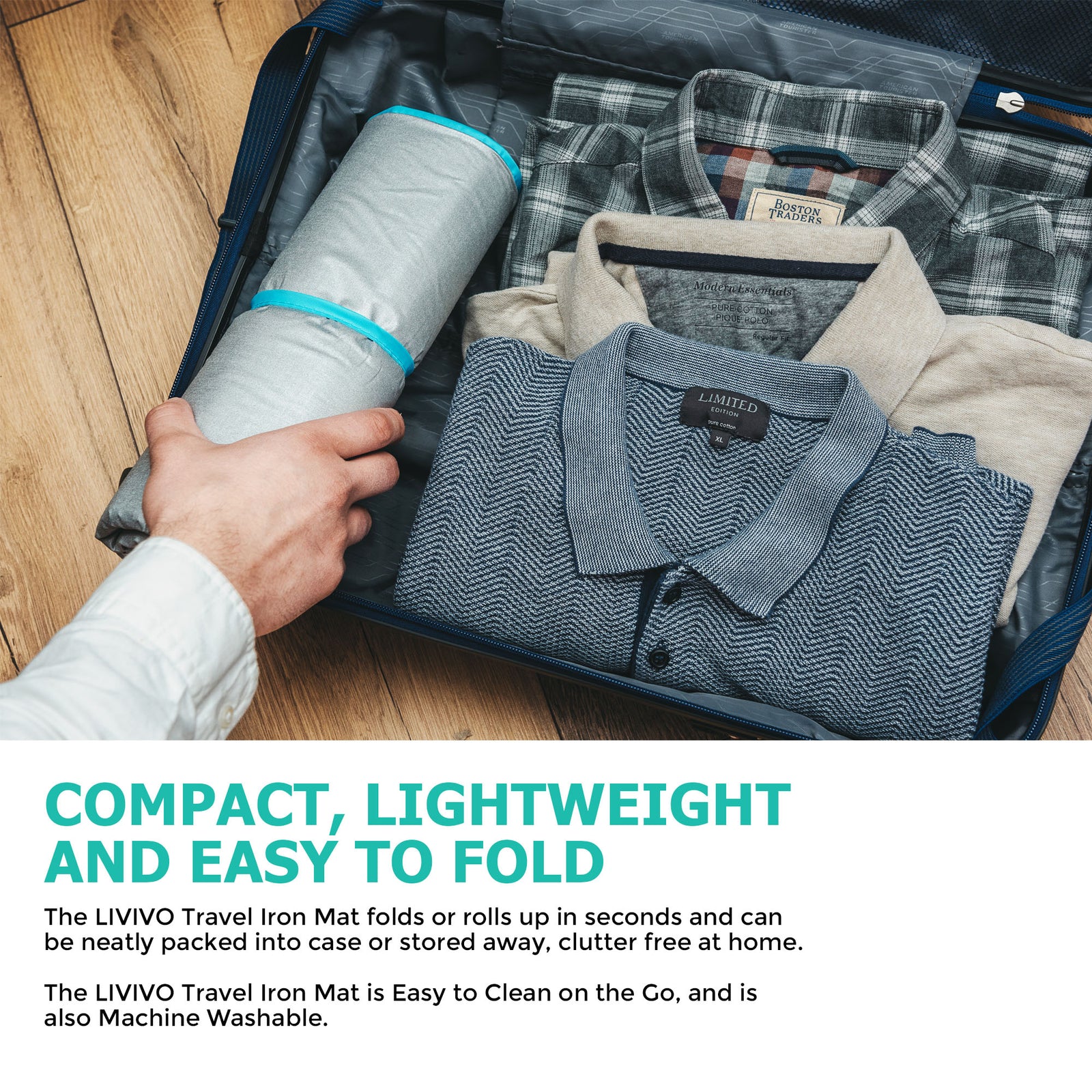 Travel Iron Mat With Silicone Iron Rest Pad