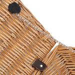Wicker 55cm Buff Empty Picnic Basket Unlined | Brown