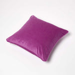 Filled Velvet Cushion With Piped Edge 46 X 46 Cm | 45cm x 45cm | Hot Pink