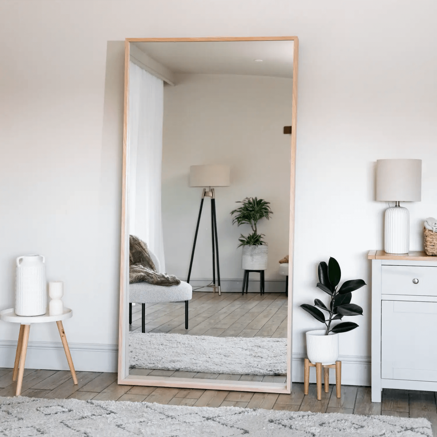 Hanaka - Rectangle Mirror | 200cm x 100cm | Natural Oak
