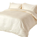 Organic Cotton Duvet Cover Set 400 Tc | Super King | Cream