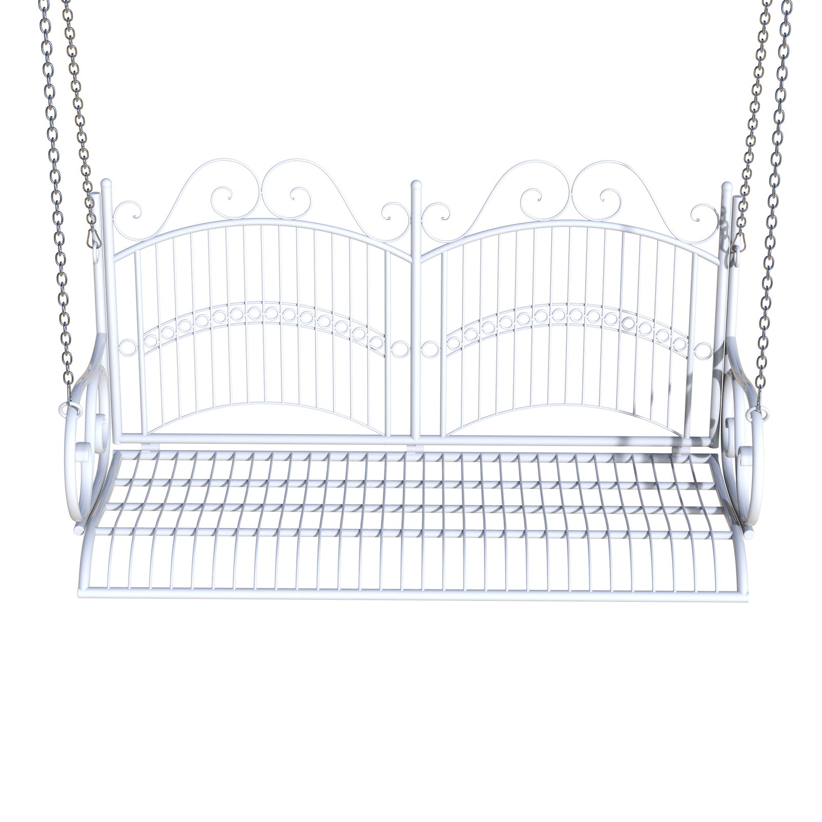 Outdoor Garden Solid Metal 2 Seat Swing Hanging Hammock
