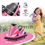 Electric Kids Bumper Car With 360 Degree Rotation Spin | Pink