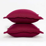 Plain Outdoor Cushion 45 X 45 Cm, Set Of 2 | 45cm x 45cm | Burgundy