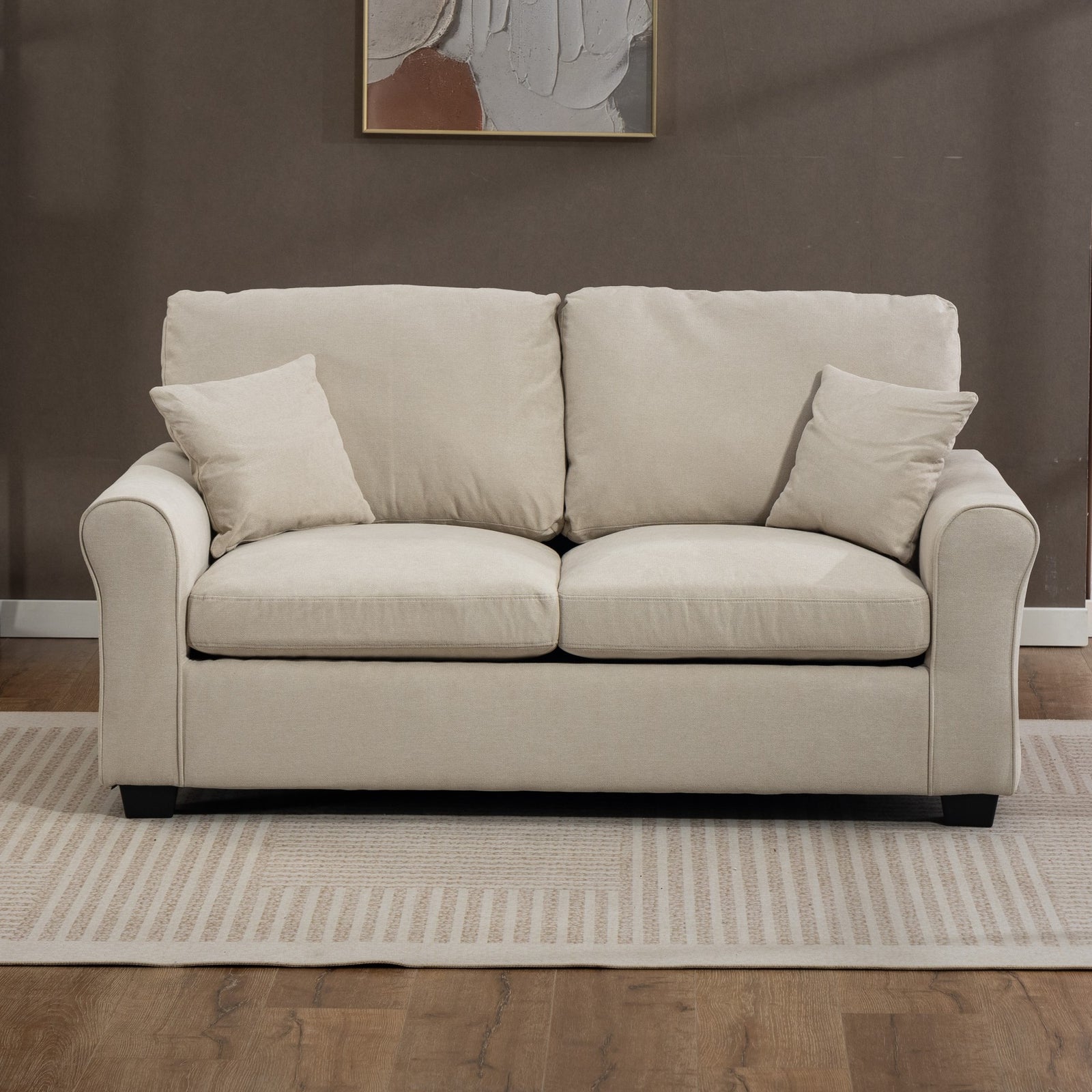 Lewiston Fabric Pull Out Sofabed | Beige
