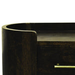 Valencia Wall-mounted Bedside, 1 Drawer, Dark Brown | Brown