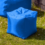 Outdoor Bean Cube Pouffe Bean Bag | Blue