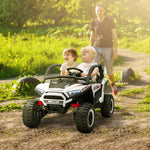 Aiyaplay 2 Seater 24v 7ah Ride On Truck W/ Spring Suspension | White