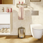 Bathroom Bin 6l, Pedal, Removable Bucket, Silver, Essentials Collection