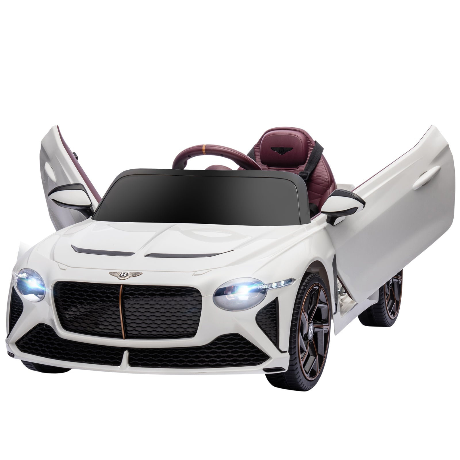 Bentley Bacalar Licensed 12v Kids Electric Ride-on W/ Remote | White