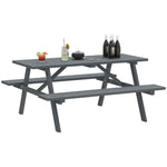 Outdoor Wooden Picnic Table Bench Garden Patio Pub Chair