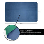 Reversible Pvc Shower Mat In Dual-colour | 90cm x 60cm | Blue & Green