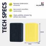 Hillington Windscreen Cleaning Pads Microfibre Demister Car Glass