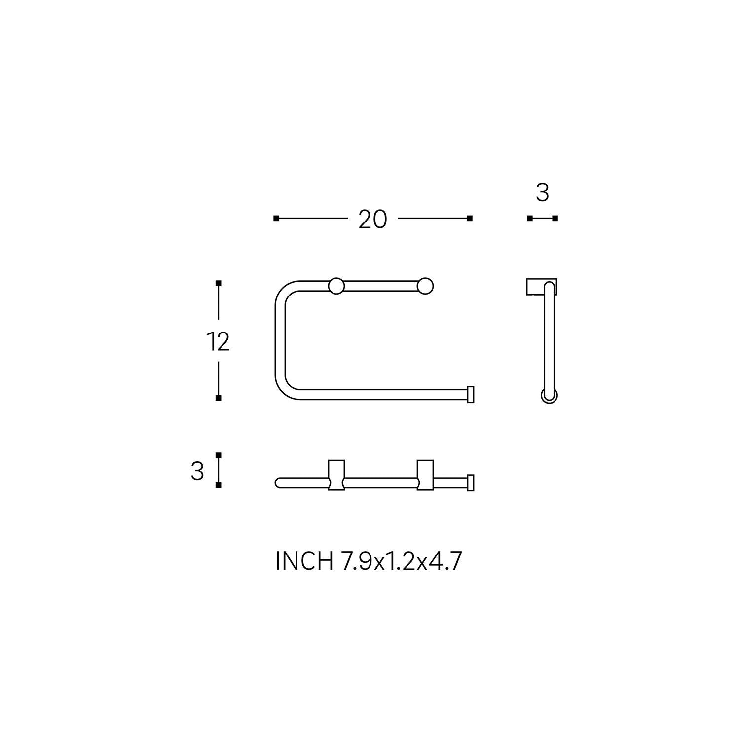 Towel Ring, Matt Black, Wall-mounted, 20cm Diameter, Collection Logic