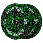 Olympic Weight Plates Set, Solid Rubber, 2x15kg, 2"/5cm Hole | Green