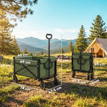 81l Festival Trolley On Wheels, Garden Folding Trolley Cart | Green