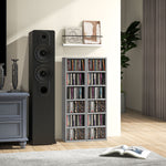 Set Of 2 Cd Storage Units Adjustable Shelves High Gloss | One Size | Gray