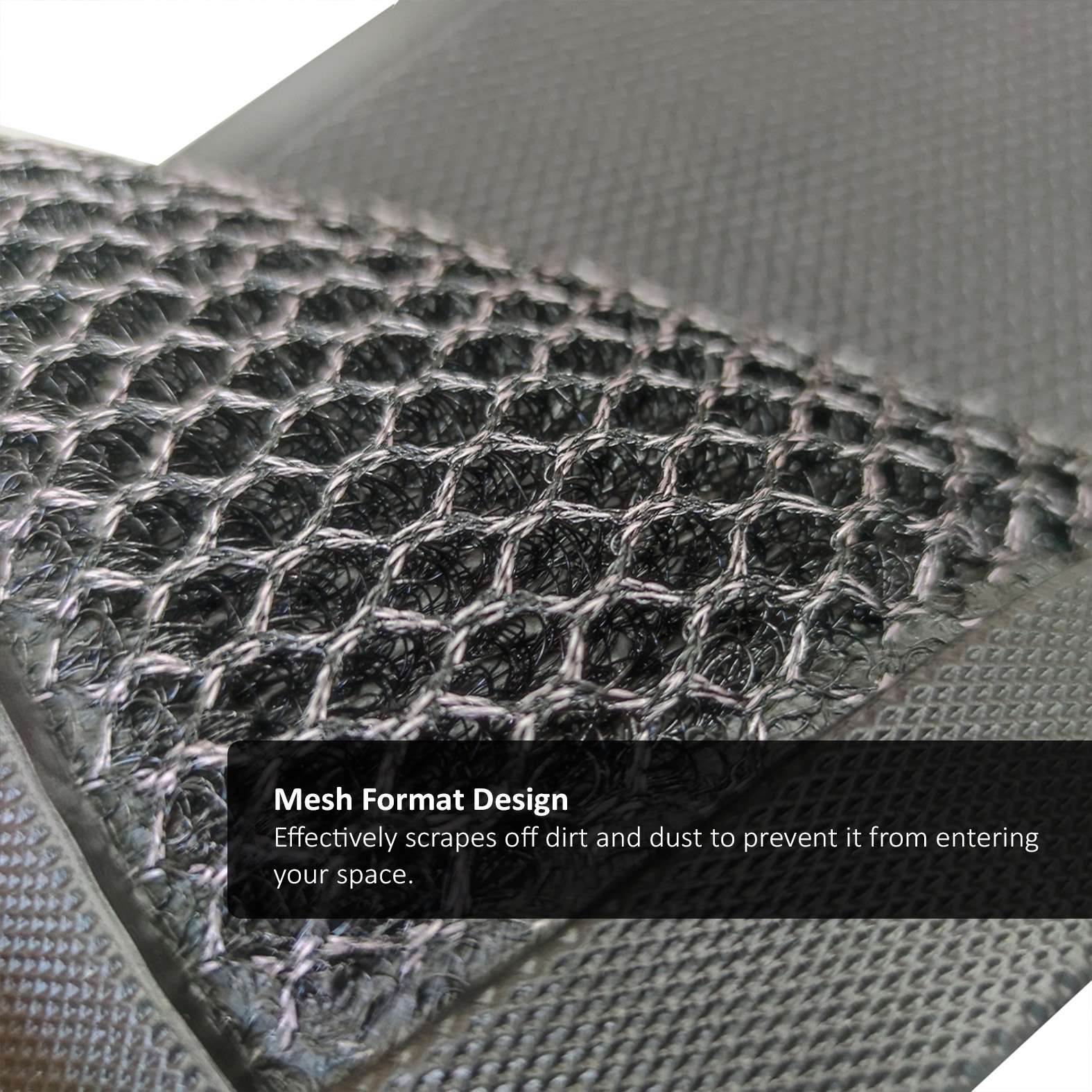 Anti-slip Dirt Trapping Dark Grey Meshmat Entrance Doormat | Large | Dark Grey