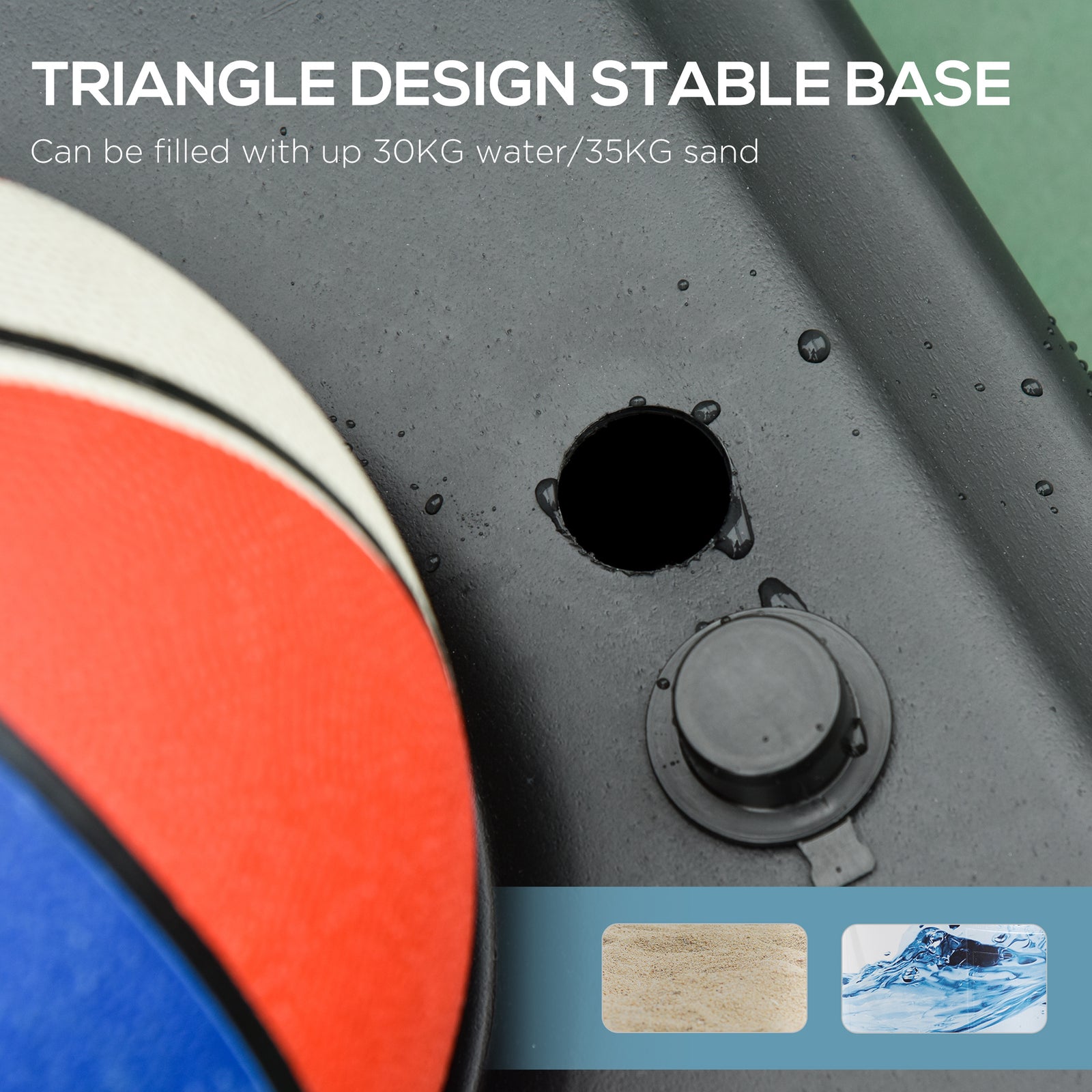 155-210cm Adjustable Basketball Stand | White