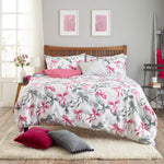Bows Print Easycare Duvet Cover Set – 200tc Cotton Rich Soft Bedding | Single | Pink