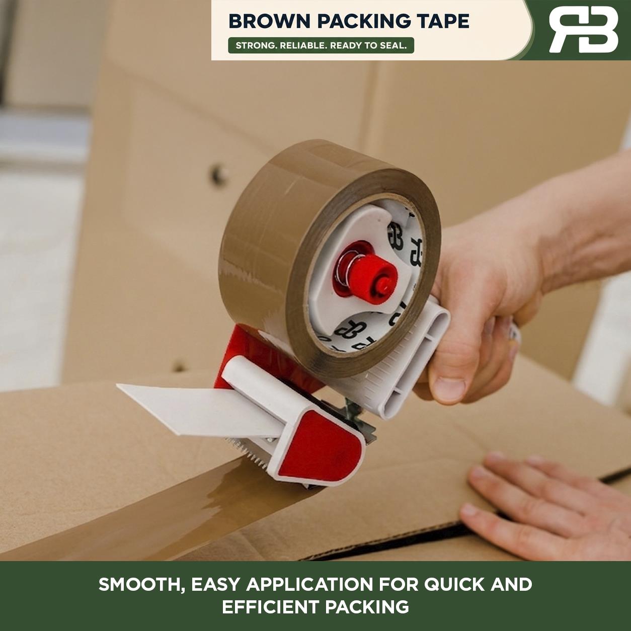 Brown Packing Tape 48mm X 66m Strong Parcel Box Tape | 24 Rolls | Brown