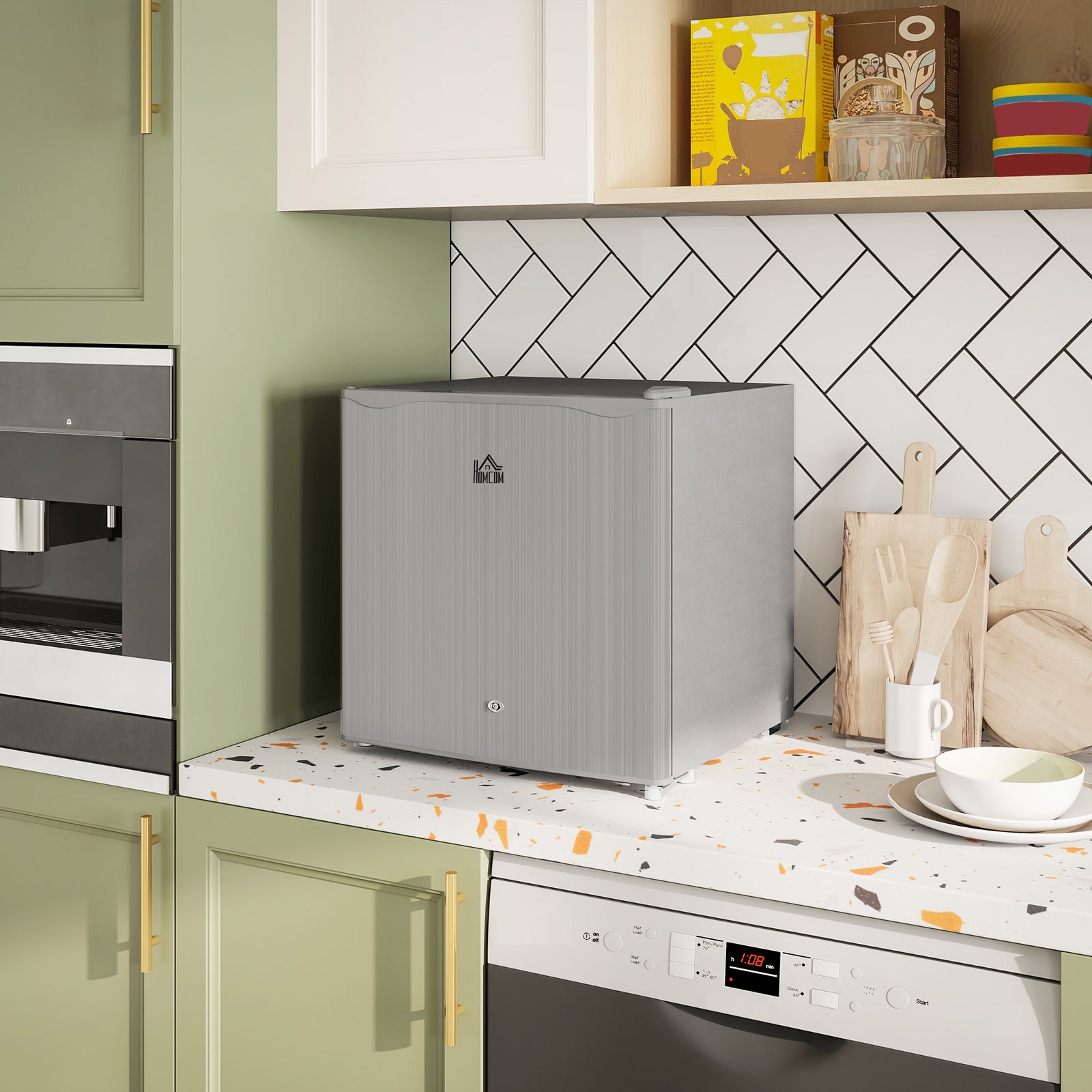 46l Counter Top Fridge Mini Fridge With Lock Chiller Box | One Size