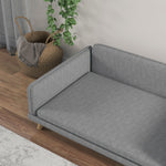 Dog Sofa Bed With Legs, Water-resistant Fabric For Medium Dogs - Grey