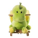Kids Rocking Horse, Plush Ride-on Dinosaur Seat W/ Seat Safety Belt
