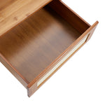 Wooden Nightstand Storage Cabinet With Shelf