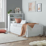 Enzo Wooden 3 Drawer Bookcase Bed | Single | White